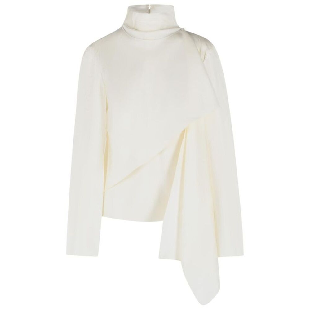 Róhe Cream Silk Scarf Blouse Women